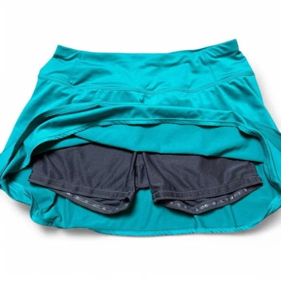 Teal Athleta Skort with Built-in Shorts & Stretchy Waistband Size S Tennis Golf - Picture 3 of 8